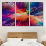 Yağlıboya Görünüm Renkler ve Yaratıcılık Dekoratif Kanvas Tablo, Duvar Dekoru 3521