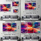 Yağlıboya Görünüm Renkler ve Yaratıcılık Dekoratif Kanvas Tablo, Duvar Dekoru 3521