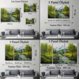 Karlı Dağlar ve İlkbahar Dekoratif Kanvas Tablo, Duvar Dekoru 3527