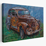 Eski Paslı Araba Dekoratif Kanvas Tablo, Duvar Dekoru 3531