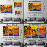 Aziz Petrus Katedrali ve Tiber Nehri İtalya Dekoratif Kanvas Tablo, Duvar Dekoru 3544