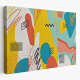 Modern Soyut Çalışma Dekoratif Kanvas Tablo, Duvar Dekoru 3577