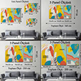 Modern Soyut Çalışma Dekoratif Kanvas Tablo, Duvar Dekoru 3577