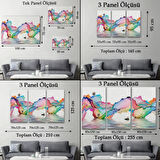 Mürekkep Sanatı Soyut Çalışma Dekoratif Kanvas Tablo, Duvar Dekoru 3680