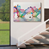 Mürekkep Sanatı Soyut Çalışma Dekoratif Kanvas Tablo, Duvar Dekoru 3680