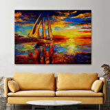 Yelkenli ve Deniz Dekoratif Kanvas Tablo, Duvar Dekoru 3708