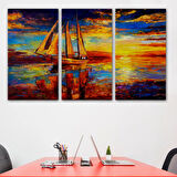 Yelkenli ve Deniz Dekoratif Kanvas Tablo, Duvar Dekoru 3708
