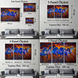 Koşan Atlar Dekoratif Kanvas Tablo, Duvar Dekoru 3725