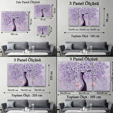 Kelebekler ve Mavi İncili Çiçekler Dekoratif Kanvas Tablo, Duvar Dekoru 3738