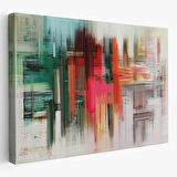 Yağlıboya Görünüm Fırça Darbeleri Soyut Tarz Dekoratif Kanvas Tablo, Duvar Dekoru 3758