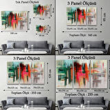 Yağlıboya Görünüm Fırça Darbeleri Soyut Tarz Dekoratif Kanvas Tablo, Duvar Dekoru 3758