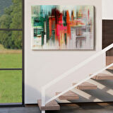 Yağlıboya Görünüm Fırça Darbeleri Soyut Tarz Dekoratif Kanvas Tablo, Duvar Dekoru 3758