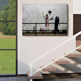 Kız Çocuğunu Arayan Polis, Banksy Dekoratif Kanvas Tablo, Duvar Dekoru 5010