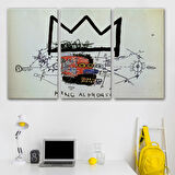 Kral Alphonso İsimli Eser Jean Michel Basquiat Dekoratif Kanvas Tablo, Duvar Dekoru 5015