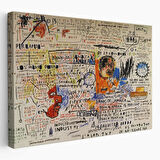 50 cent Piece İsimli Eser Jean Michel Basquiat Dekoratif Kanvas Tablo, Duvar Dekoru 5017