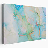 Mürekkep ve Alkol ile Mermer Deseni Dekoratif Kanvas Tablo, Duvar Dekoru 5037