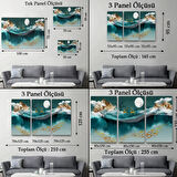 Ormandaki Koşan Geyikler Dijital Sanat Dekoratif Kanvas Tablo, Duvar Dekoru 5040