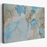 Mürekkep ve Alkol ile Mermer Deseni Dekoratif Kanvas Tablo, Duvar Dekoru 5049