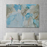 Mürekkep ve Alkol ile Mermer Deseni Dekoratif Kanvas Tablo, Duvar Dekoru 5049