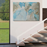 Mürekkep ve Alkol ile Mermer Deseni Dekoratif Kanvas Tablo, Duvar Dekoru 5049