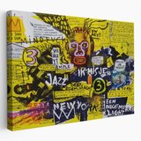 Şehir Sanatı Jean Michel Basquiat Dekoratif Kanvas Tablo, Duvar Dekoru 5095