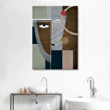 Güzel Yüz El Boyaması Modern Soyut Dekoratif Kanvas Tablo, Duvar Dekoru 5112