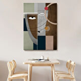 Güzel Yüz El Boyaması Modern Soyut Dekoratif Kanvas Tablo, Duvar Dekoru 5112