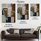 Güzel Yüz El Boyaması Modern Soyut Dekoratif Kanvas Tablo, Duvar Dekoru 5112