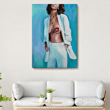 Kadın Feminist Dekoratif Kanvas Tablo, Duvar Dekoru 5118