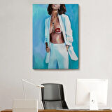 Kadın Feminist Dekoratif Kanvas Tablo, Duvar Dekoru 5118