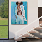 Kadın Feminist Dekoratif Kanvas Tablo, Duvar Dekoru 5118