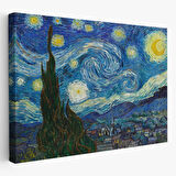 Yıldızlı Gece Eseri Van Gogh Dekoratif Kanvas Tablo, Duvar Dekoru 5165