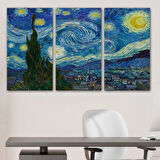 Yıldızlı Gece Eseri Van Gogh Dekoratif Kanvas Tablo, Duvar Dekoru 5165