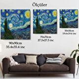 Yıldızlı Gece Eseri Van Gogh Dekoratif Kanvas Tablo, Duvar Dekoru 5165