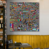 Reddit Savunma Hattı Reddit R/place Elraenn Twitch Dekoratif Kanvas Tablo, Duvar Dekoru 5173