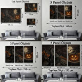 Cadılar Bayramı Perili Ev Dekoratif Kanvas Tablo, Duvar Dekoru 5196