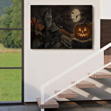 Cadılar Bayramı Perili Ev Dekoratif Kanvas Tablo, Duvar Dekoru 5196