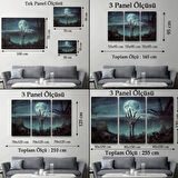 Mezarlıkta Çıkan El Cadılar Bayramı Dekoratif Kanvas Tablo, Duvar Dekoru 5205