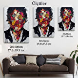 Renkli Yüz Soyut Çalışma Dekoratif Kanvas Tablo, Duvar Dekoru 5220