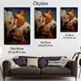 Kuş Kadın Gerçeküstü Yağlıboya Steven Kenny Dekoratif Kanvas Tablo, Duvar Dekoru 5225