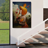 Kuş Kadın Gerçeküstü Yağlıboya Steven Kenny Dekoratif Kanvas Tablo, Duvar Dekoru 5225