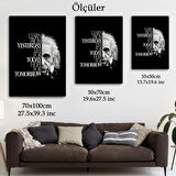 Einstein Dünden Öğrenin Bugünü Yaşayın Yarını Umut Edin Dekoratif Kanvas Tablo 5275