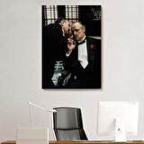 Vito Corleone Film Sahnesi The Godfather Dekoratif Kanvas Tablo, Duvar Dekoru 5279