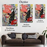 Banksy Graffiti Hayallerinin Peşinden Git, Maymun Dekoratif Kanvas Tablo, Duvar Dekoru 5304