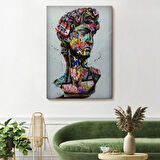 Renkli Poster, Antik Kafa Banksy Dekoratif Kanvas Tablo, Duvar Dekoru 5318