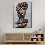 Renkli Poster, Antik Kafa Banksy Dekoratif Kanvas Tablo, Duvar Dekoru 5318