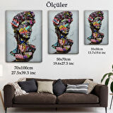 Renkli Poster, Antik Kafa Banksy Dekoratif Kanvas Tablo, Duvar Dekoru 5318