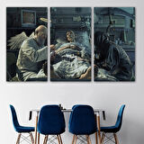 Ölüm Meleği Azrail Çalışıyor ve Kumar Oynuyor Dekoratif Kanvas Tablo, Duvar Dekoru 5373