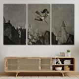 Şabat Ayini, Cadı Uçuşu Amerikan Kabusları Dekoratif Kanvas Tablo, Duvar Dekoru 5374