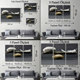 Tüy ve Taş Dengesi Tuval Baskı Dekoratif Kanvas Tablo, Duvar Dekoru 5375